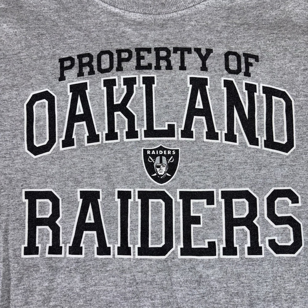 Oakland Raiders Shirt Mens 3x Las Vegas Raider Gray Property Of Oakland Raiders